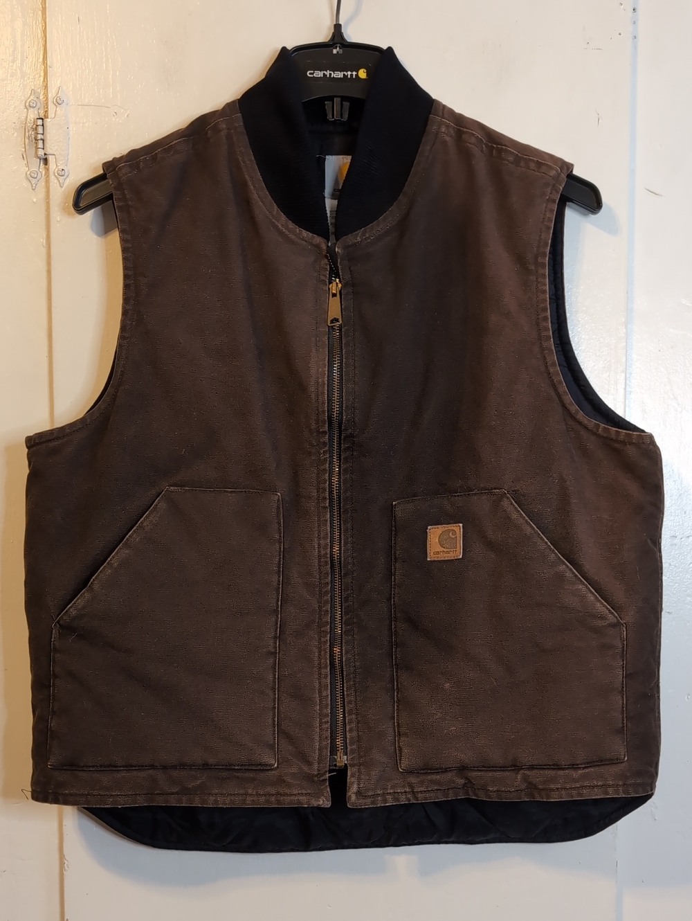 Vint. Brown V02 Carhartt duck vest men's large